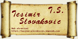 Tešimir Slovaković vizit kartica